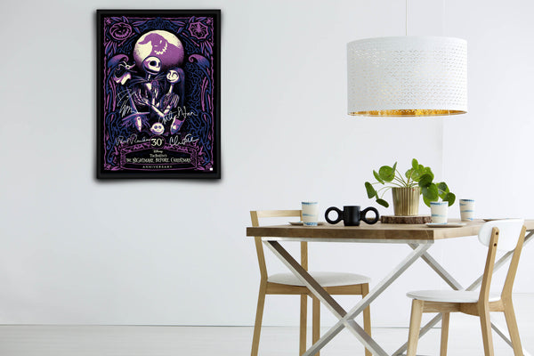 The Nightmare Before Christmas: 30th Anniversary Signed Poster with COA