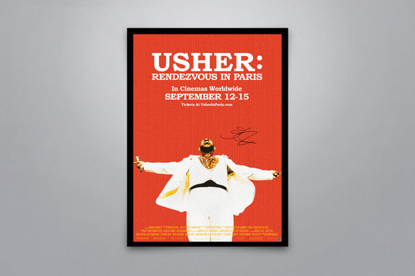 USHER: Rendezvous in Paris - Signed Poster + COA