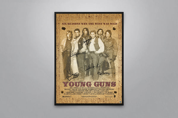 Young Guns Signed Poster with COA