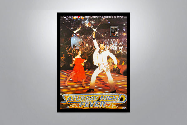 SATURDAY NIGHT FEVER - Framed Signed Movie Poster