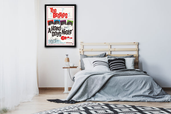 A Hard Day's Night Signed Poster with COA