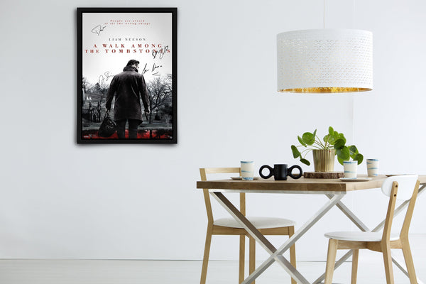 A Walk Among the Tombstones Signed Poster with COA