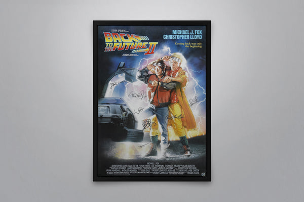 Back to the Future Part II Signed Poster with COA