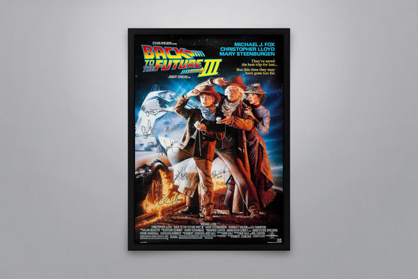 Back to the Future Part III Signed Poster with COA