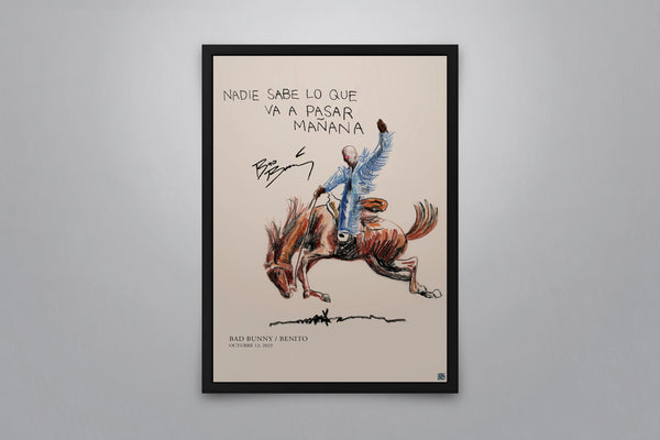 Bad Bunny: Nadie Sabe Lo Que Va a Pasar Mañana Signed Poster with COA