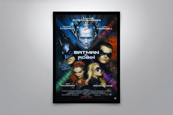 Batman & Robin Signed Poster with COA