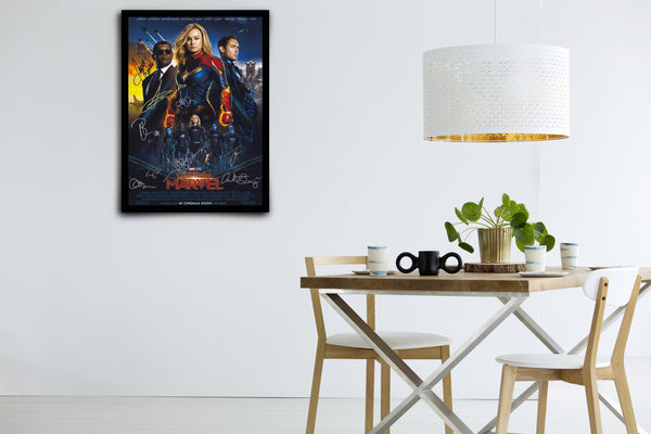 Captain Marvel Signed Poster with COA
