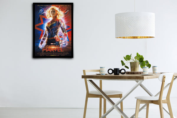 Captain Marvel Signed Poster with COA