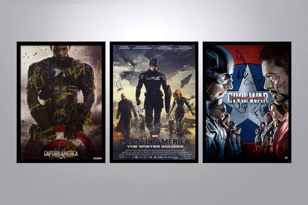 Captain America Autographed Poster Collection