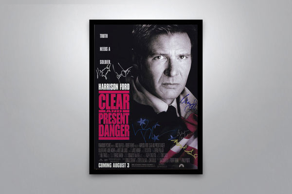 Clear and Present Danger Signed Poster with COA