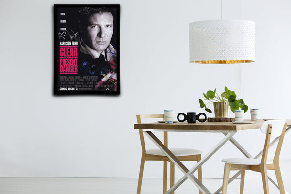 Clear and Present Danger Signed Poster with COA