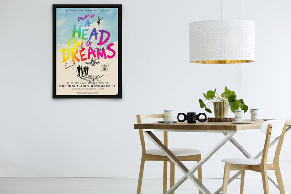 Coldplay: A Head Full of Dreams Signed Poster with COA