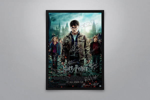Harry Potter and the Deathly Hallows Part 2 Signed Poster with COA