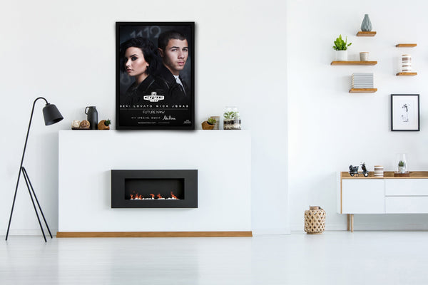 Demi Lovato and Nick Jonas Signed Poster with COA
