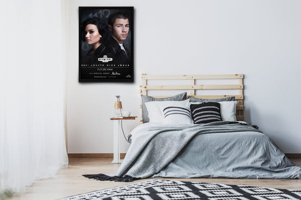 Demi Lovato and Nick Jonas Signed Poster with COA