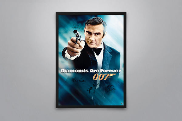 Diamonds Are Forever Signed Poster with COA