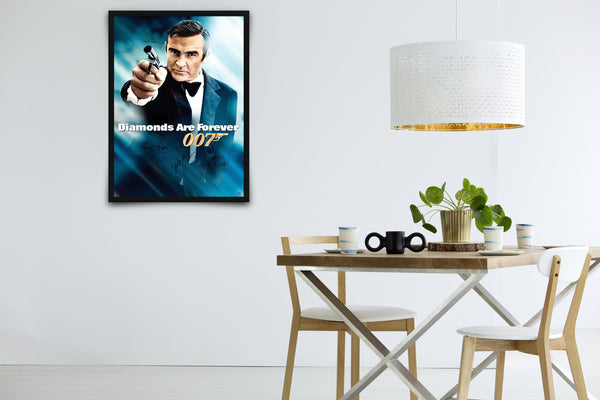Diamonds Are Forever Signed Poster with COA
