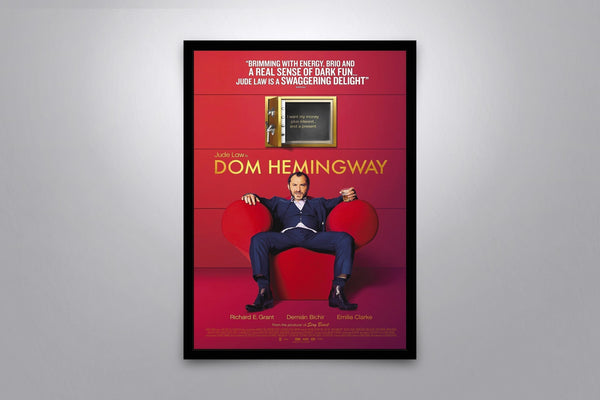 Dom Hemingway Signed Poster with COA