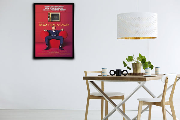Dom Hemingway Signed Poster with COA