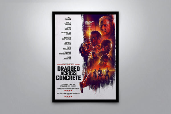 Dragged Across Concrete Signed Poster with COA
