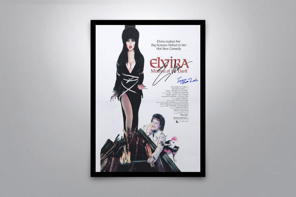 Elvira Mistress of the Dark Signed Poster with COA