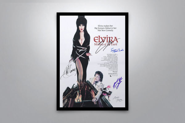 Elvira Mistress of the Dark Signed Poster with COA