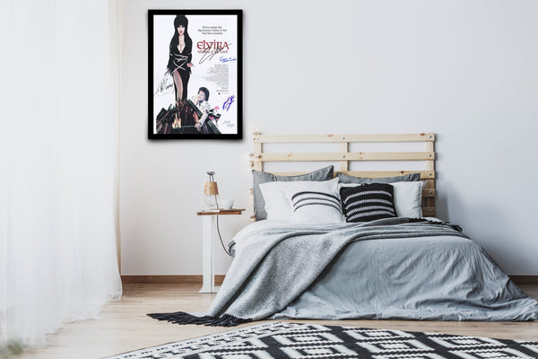 Elvira Mistress of the Dark Signed Poster with COA