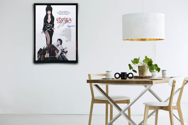 Elvira Mistress of the Dark Signed Poster with COA