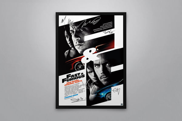 Fast & Furious Signed Poster with COA