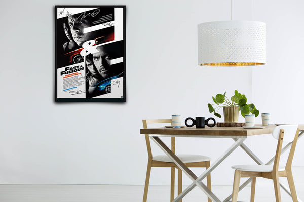 Fast & Furious Signed Poster with COA