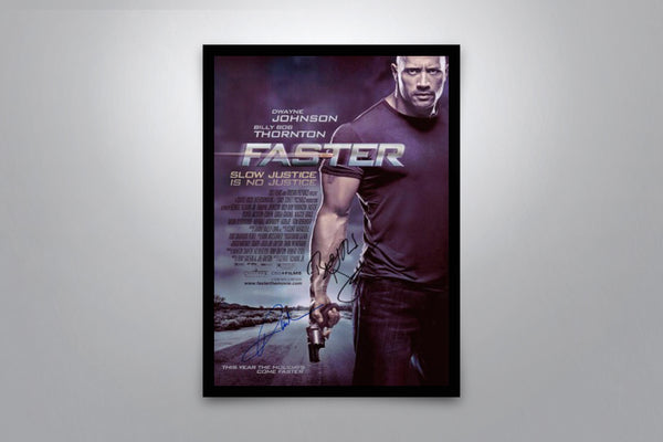Faster Signed Poster with COA