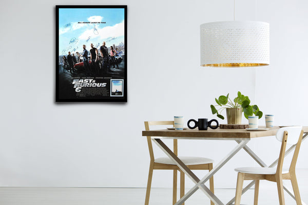 Fast and Furious 6 Signed Poster with COA