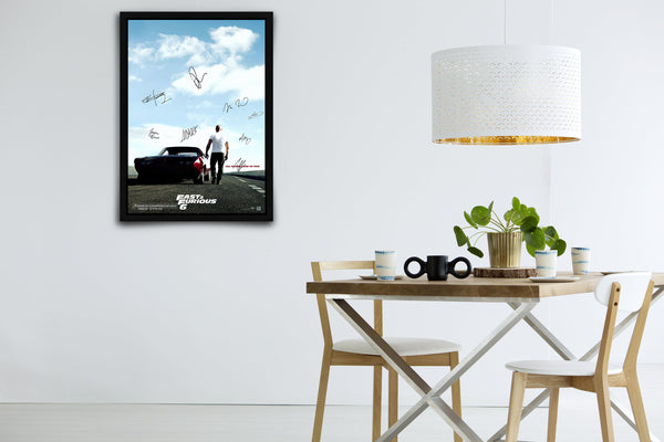Fast and Furious 6 Signed Poster with COA