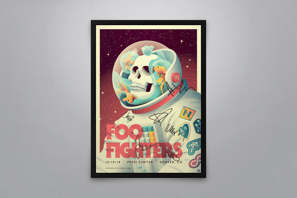 Foo Fighters Signed Poster with COA