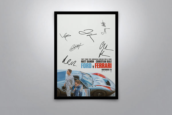 Ford v Ferrari Signed Poster with COA
