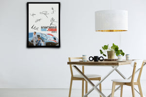 Ford v Ferrari Signed Poster with COA