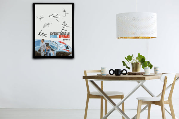 Ford v Ferrari Signed Poster with COA