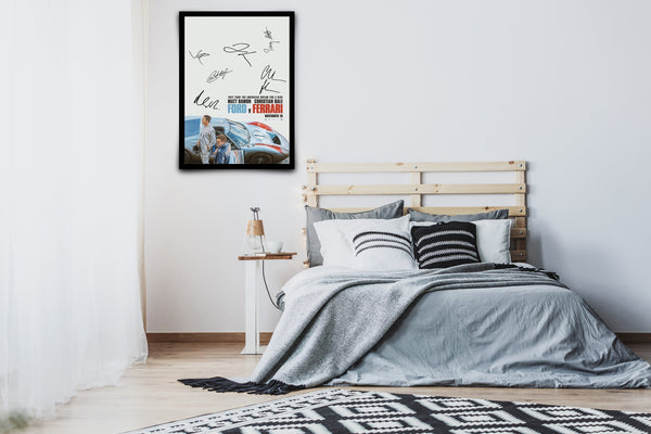 Ford v Ferrari Signed Poster with COA