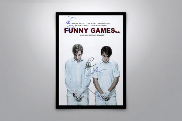 Funny Games U.S. Signed Poster with COA