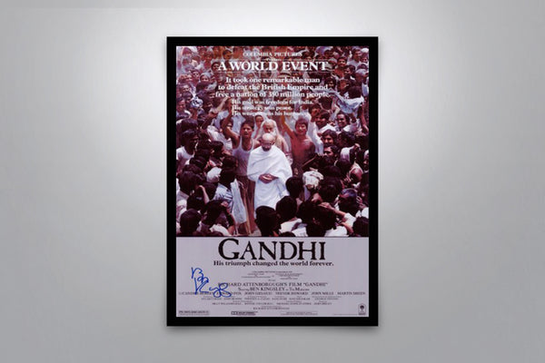 Gandhi Signed Poster with COA