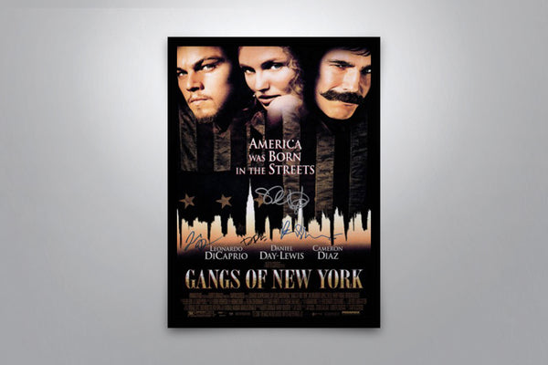 Gangs of New York Signed Poster with COA