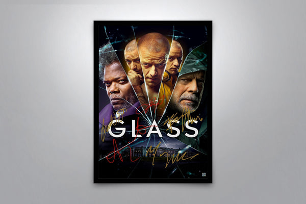 Glass Signed Poster with COA