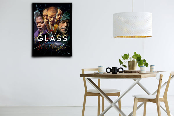 Glass Signed Poster with COA