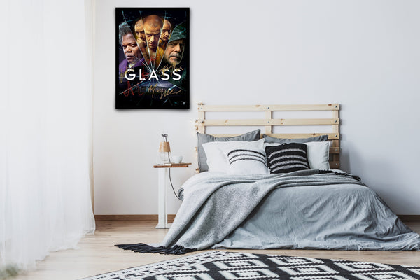 Glass Signed Poster with COA