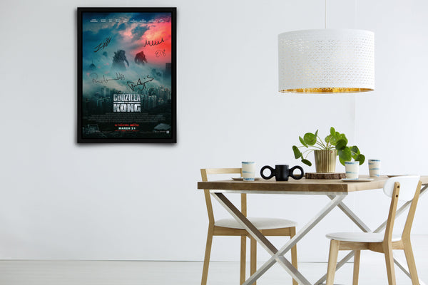 Godzilla vs. Kong Signed Poster with COA