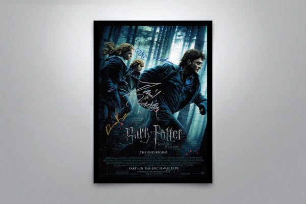 Harry Potter and the Deathly Hallows Part 1 Signed Poster with COA