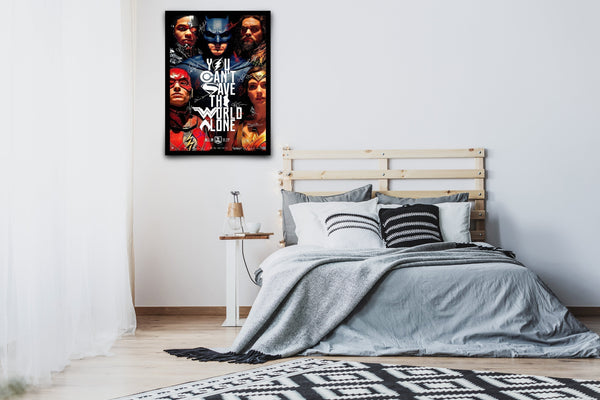 Justice League Signed Poster with COA