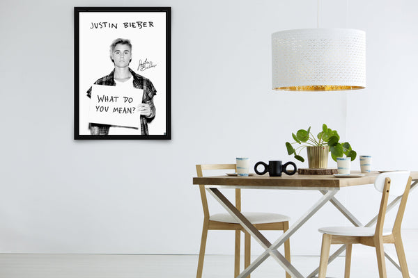 Justin Bieber: What Do You Mean Signed Poster with COA