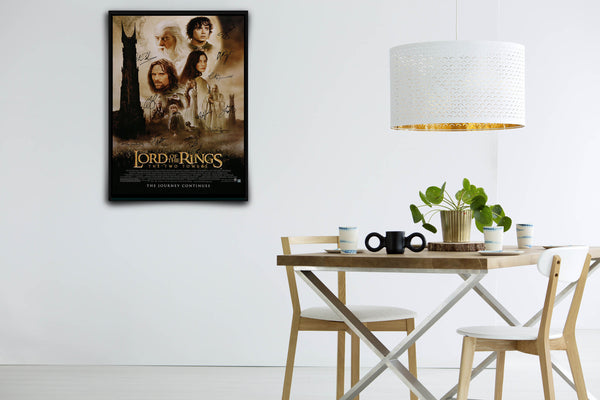 The Lord of the Rings: The Two Towers Signed Poster with COA