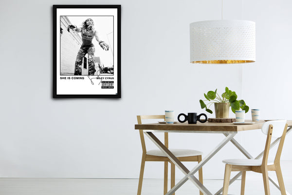 Miley Cyrus: She Is Coming  Signed Poster with COA